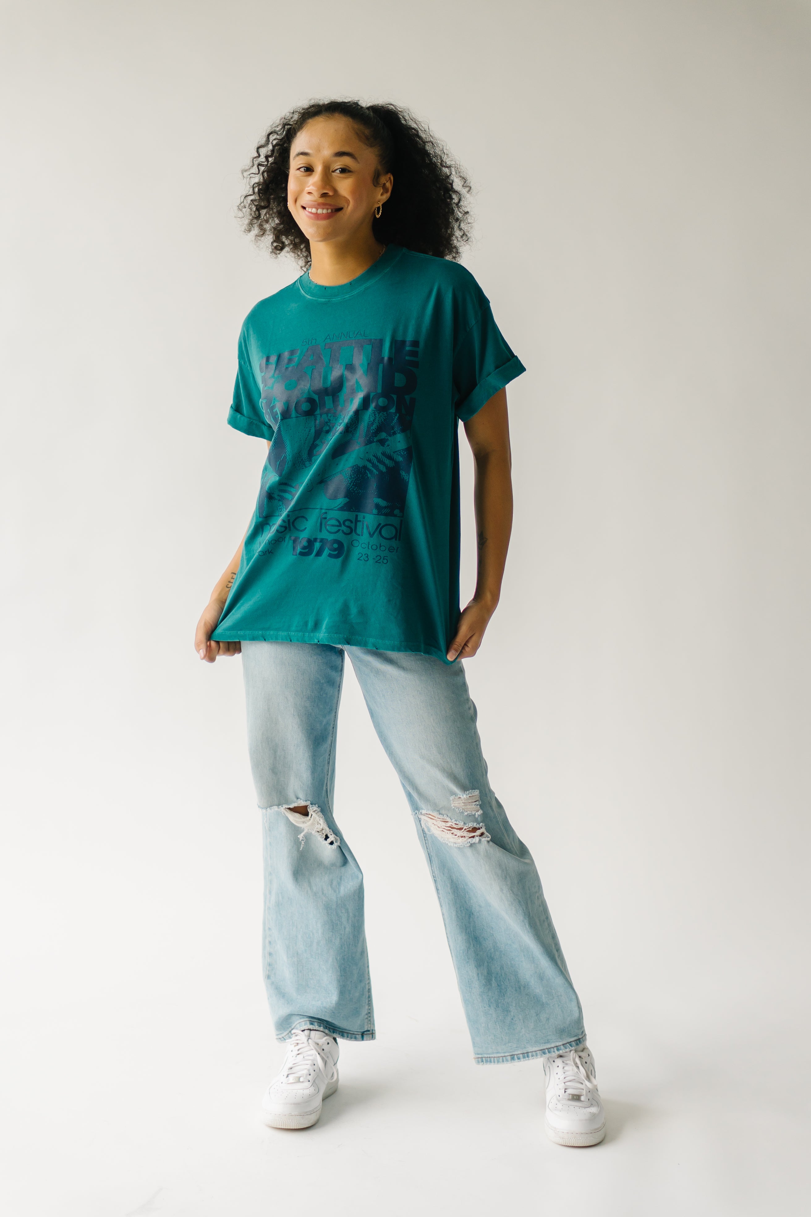 The Seattle Sound Revolution Graphic Tee in Dark Aqua