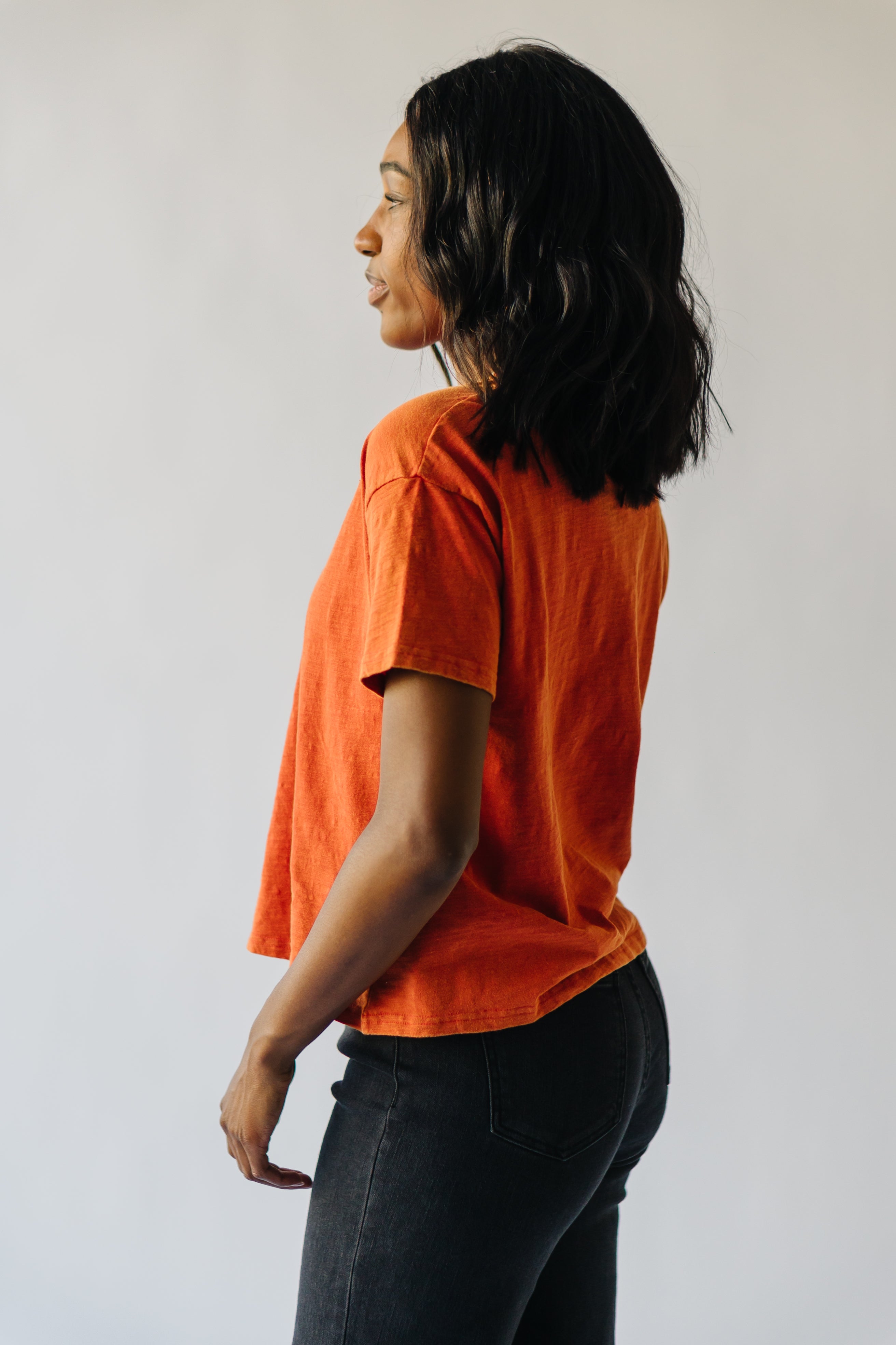 The Talayna Oversized Tee in Orange