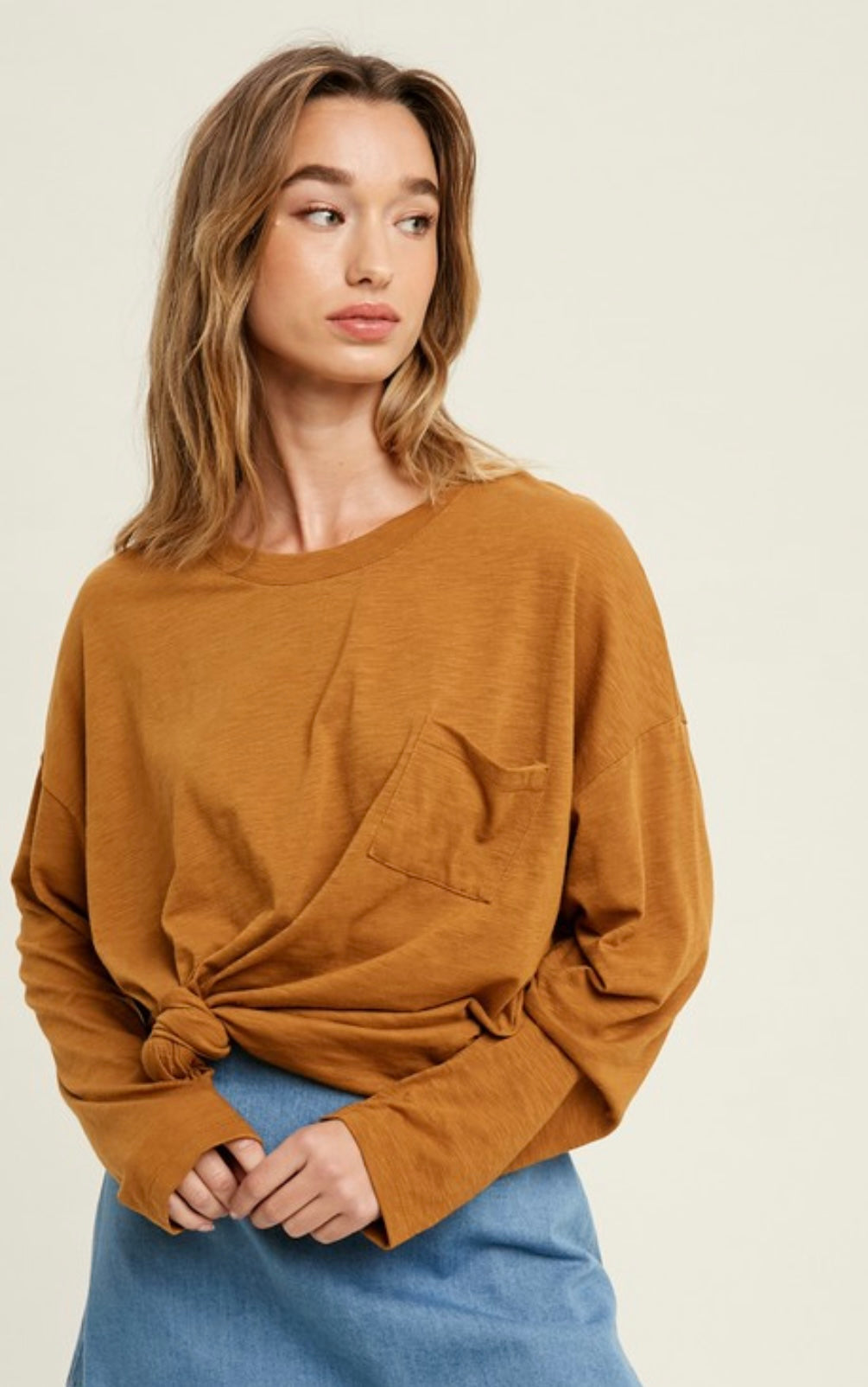 The Terry Oversized Long Sleeve Tee in 2 Colors