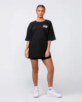 Throwback Oversized Tee - Black