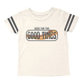 Tiny Whales Good Times Natural / Vintage Black S/S Football Tee