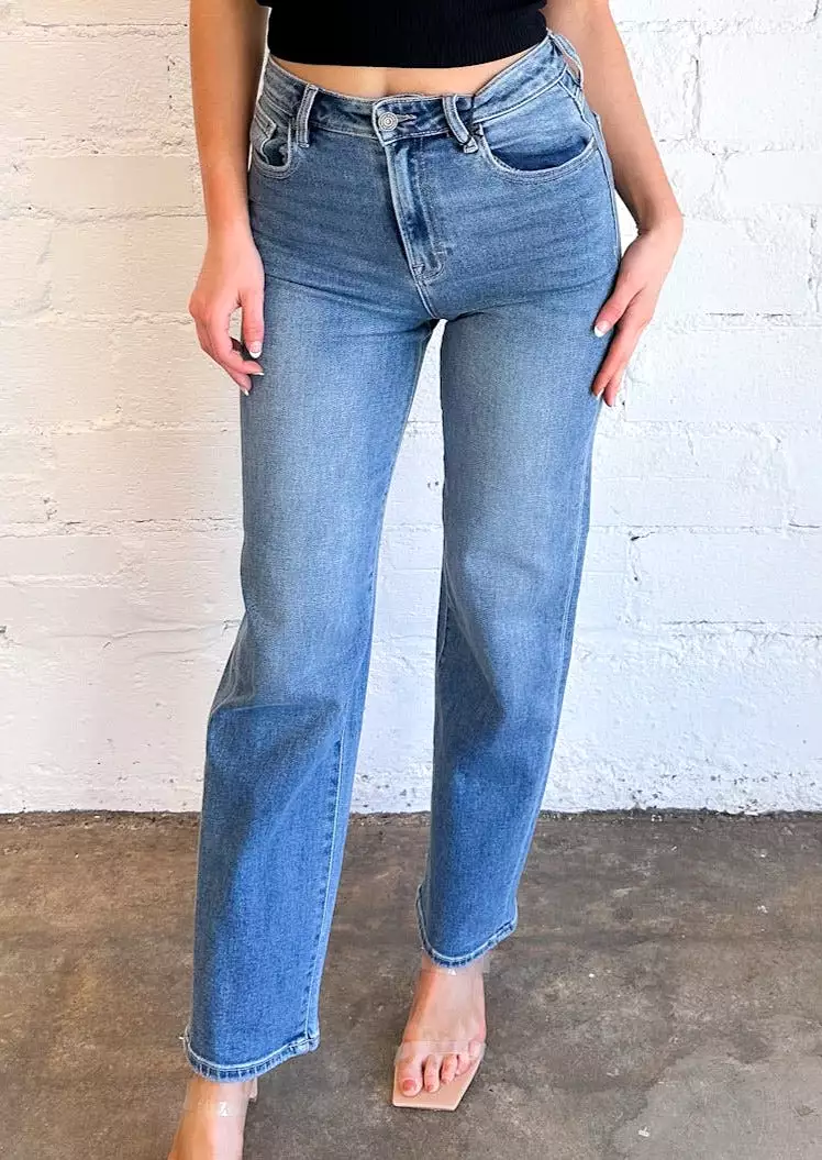 Tracey High Rise Straight Jean 30 Inseam