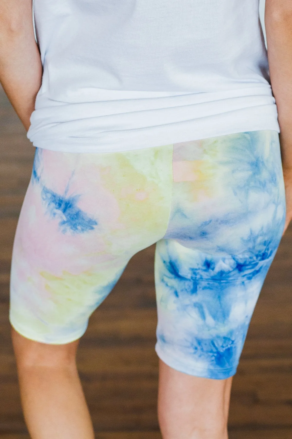 Travel Along Tie Dye Lounge Biker Shorts- Multi-Color