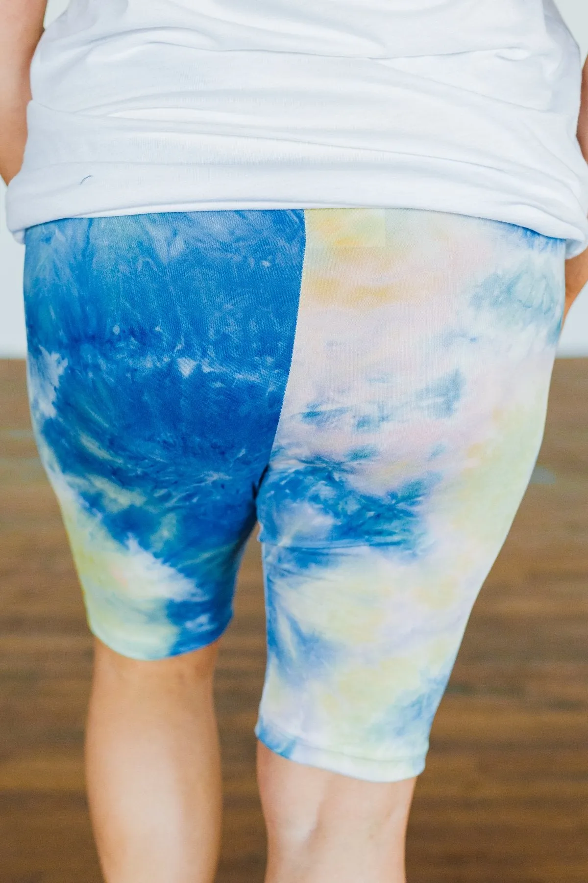 Travel Along Tie Dye Lounge Biker Shorts- Multi-Color