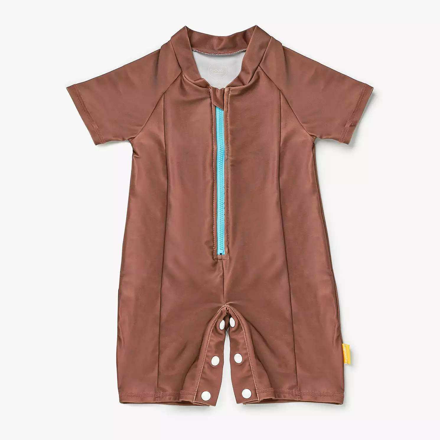 Tyoub Kids Short Sleeve Explorer UPF50+ Sunsuit Tortoise Brown