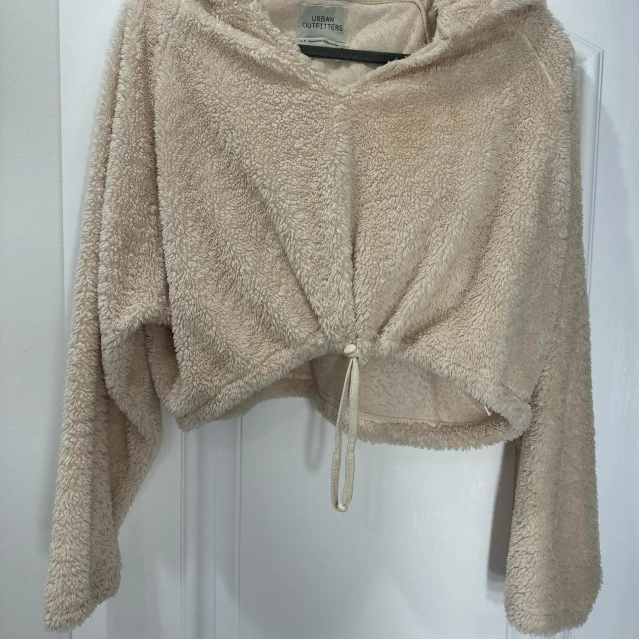 Urban Outfitters Women's Cream and Tan Hoodie