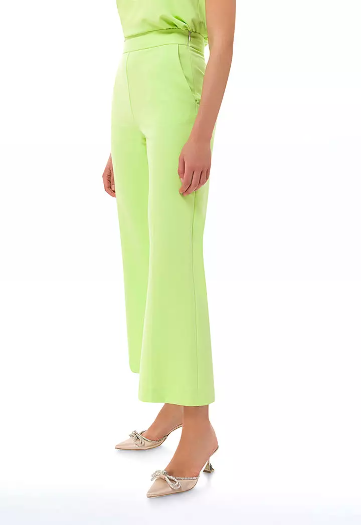 Wide Leg Straight Solid Trouser