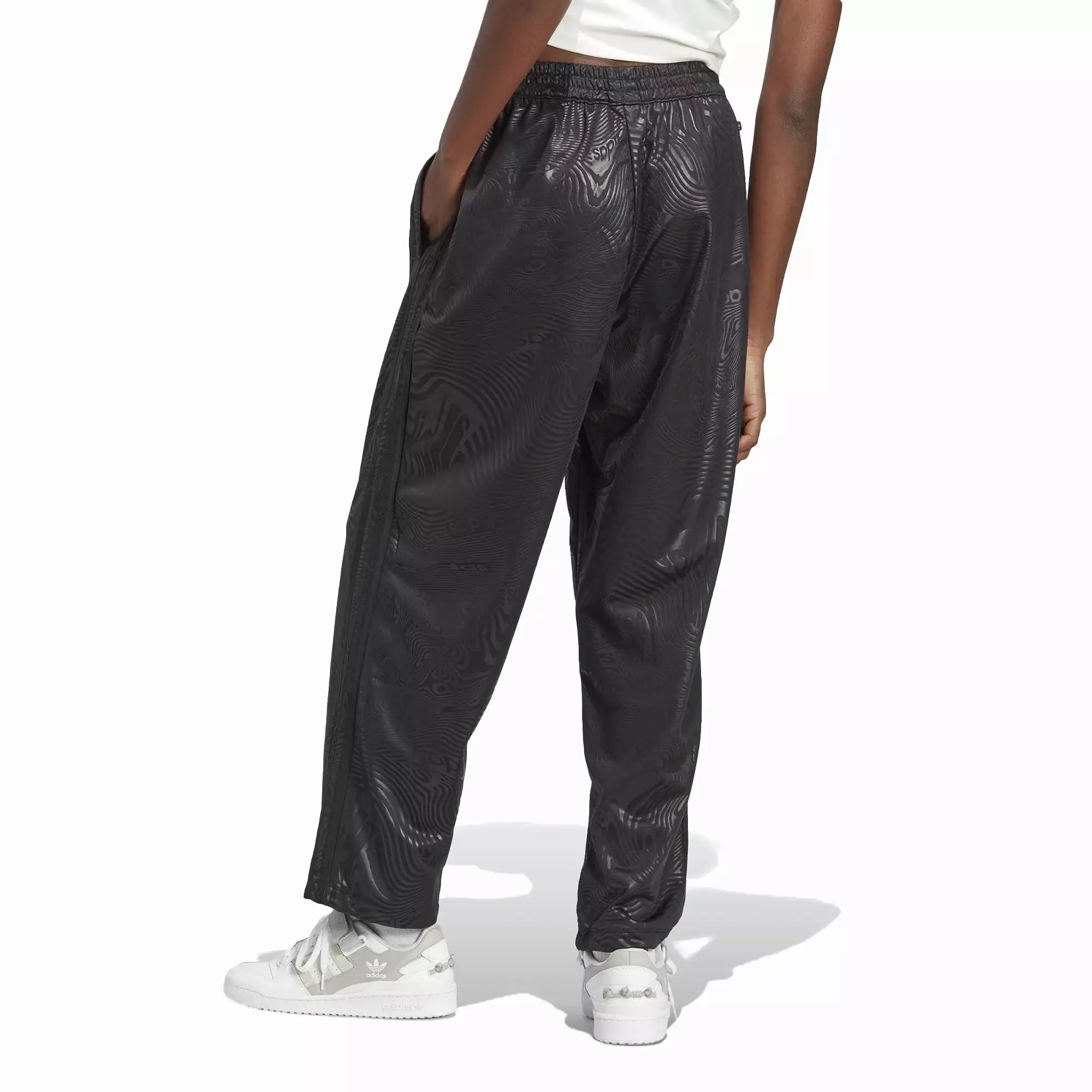 WMN'S MARBLE PRINT FIREBIRD TRACK PANTS 'BLACK'