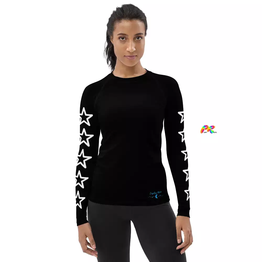 Women's Rash Guard With Stars