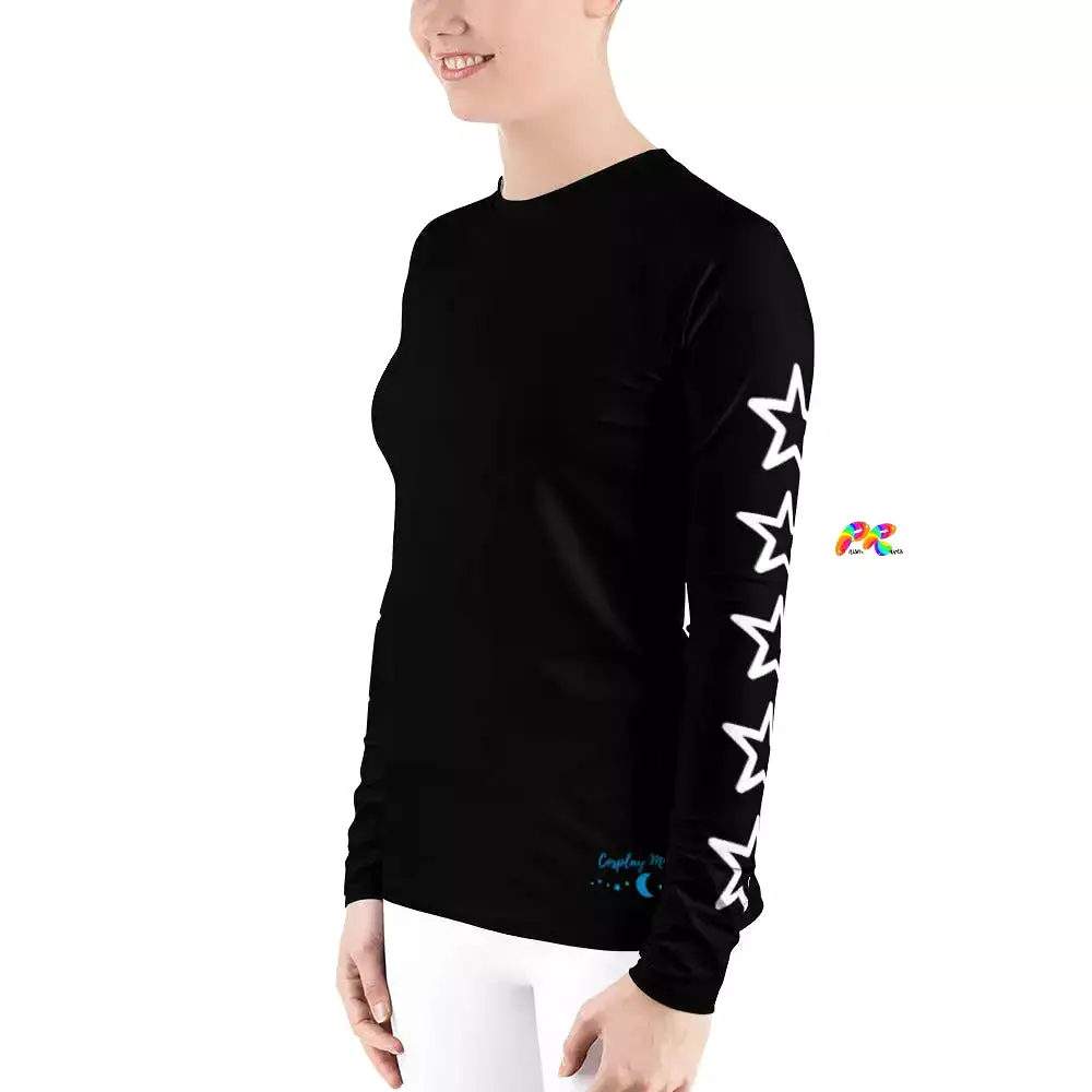 Women's Rash Guard With Stars