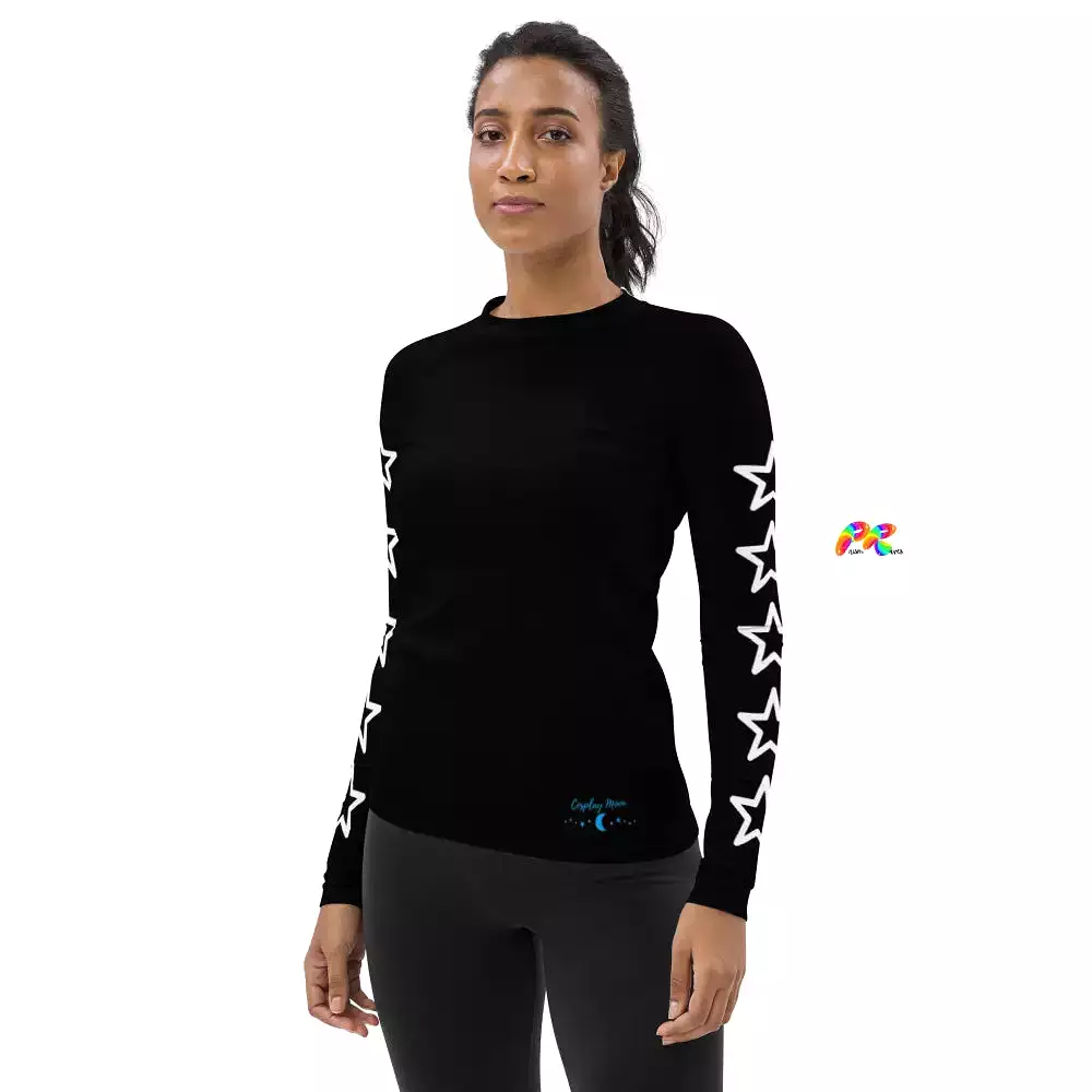 Women's Rash Guard With Stars