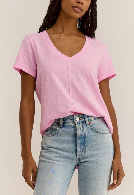 Z Supply - Asher V-Neck Tee Hibiscus