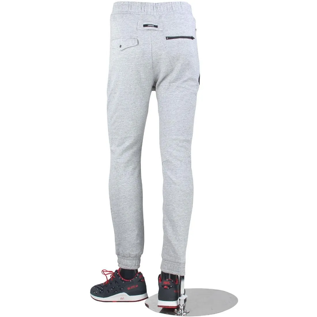 Zanerobe Men Montage Dropshot Zip Jogger Pants (gray / grey marle)