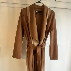 Zara Women's Tan and Brown Coat